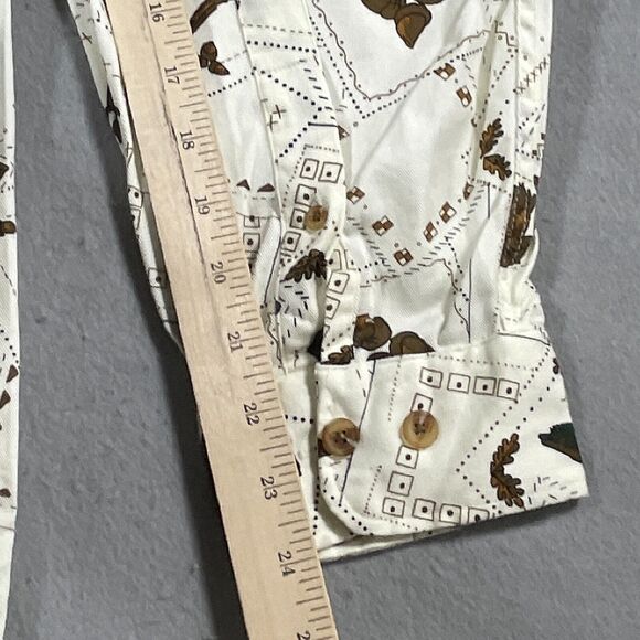 VTG High Sierra Shirt Mens XL White Hunting Long‎ Sleeve All Over Print Fall - Picture 9 of 11